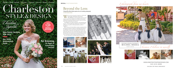 Charleston Style & Design 2014 Spring Bridal Issue Feature Michel Berda